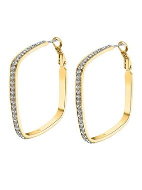 Gold Tone Hoop Earrings - Women Jewelry